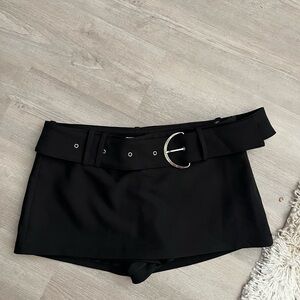 Peppermayo Black Women's Shorts with Belt